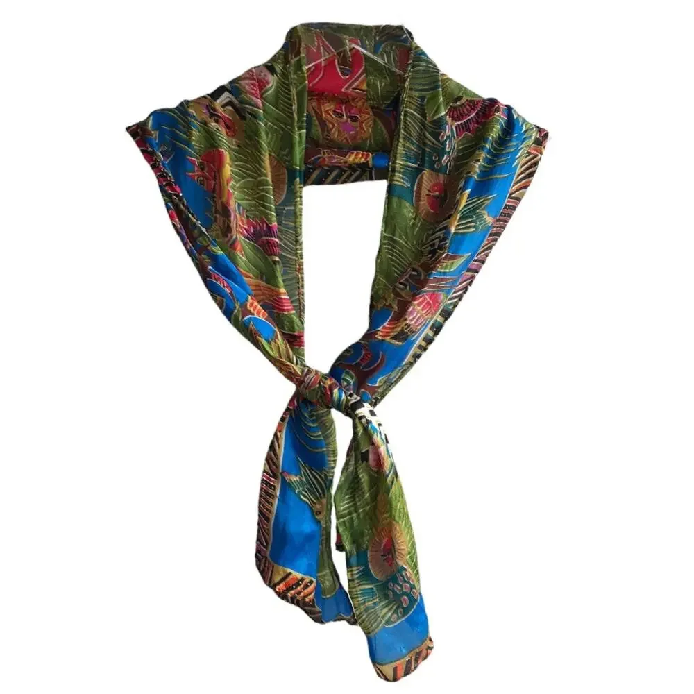 Printed Rectangular Scarf Animals Safari Galapagos Academia Preppy Travel